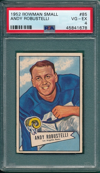 1952 Bowman Football Small #85 Andy Robustelli PSA 4 *Rookie*