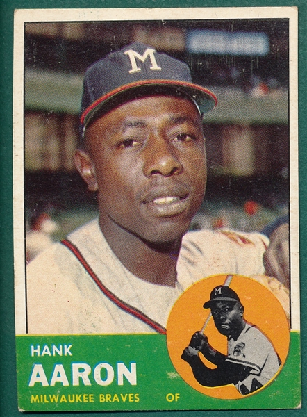 Lot Detail 1963 Topps 390 Hank Aaron