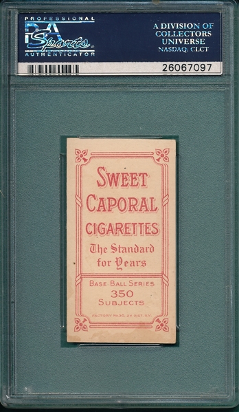 1909-1911 T206 Conroy, Fielding, Sweet Caporal Cigarettes PSA 2.5