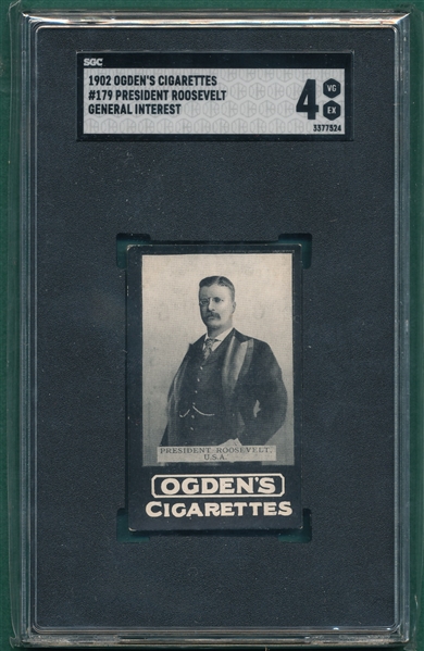 1902 #179 President Theodore Roosevelt Ogden's Cigarettes SGC 4