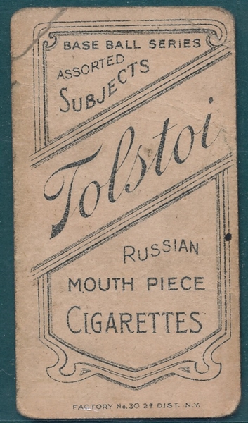 1909-1911 T206 Baker Tolstoi Cigarettes 