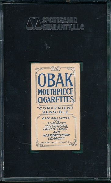 1910 T212-2 Briswalter Obak Cigarettes SGC 60
