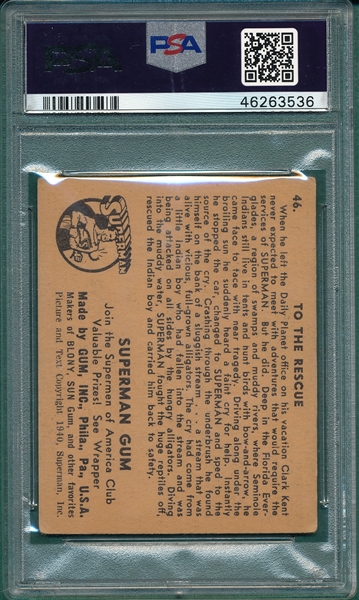 1940 Superman #46 To The Rescue PSA 3