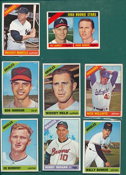 1966 Topps Lot of (8) W/ Mantle