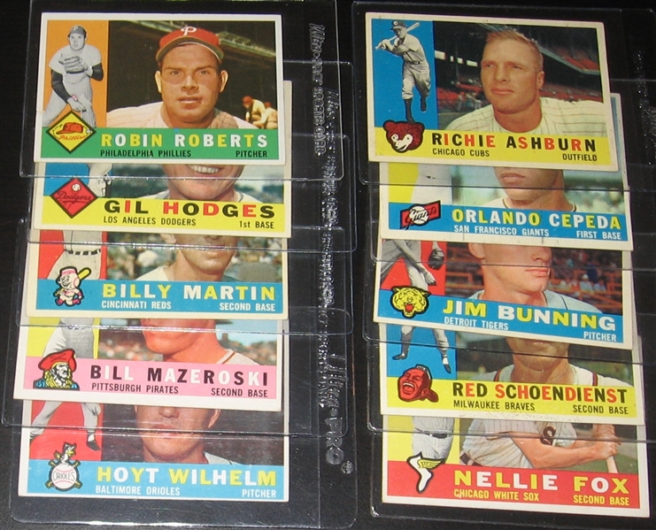 1960 Topps Lot of (30) W/ Mays & Musial