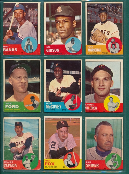 1963 Topps Baseball Complete Set (576 Cards) 