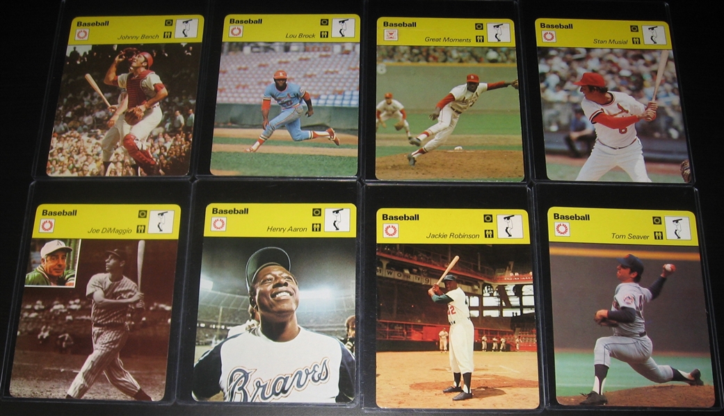 1977 Sportscasters Lot of (59) W/ Jim Brown, Orr, Mantle & Ruth
