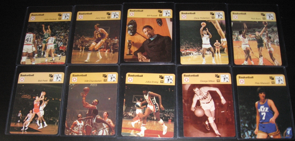 1977 Sportscasters Lot of (59) W/ Jim Brown, Orr, Mantle & Ruth