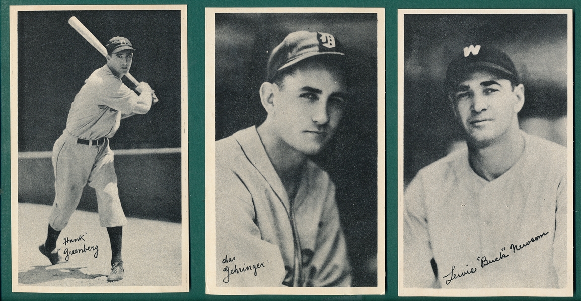 1936 National Chicle Lot of (3) W/ Greenberg