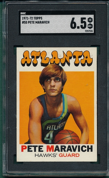 1971 Topps Basketball #55 Pete Maravich SGC 6.5