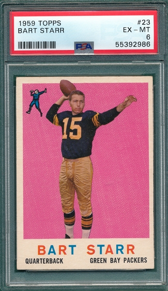1959 Topps Football #23 Bart Starr PSA 6