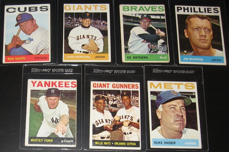 1964 Topps Lot of (11) HOFers W/ #306 Cepeda & Mays