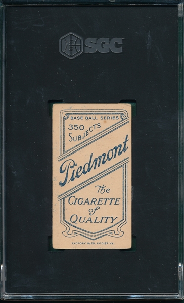 1909-1911 T206 Knight, Bat, Piedmont Cigarettes SGC 4