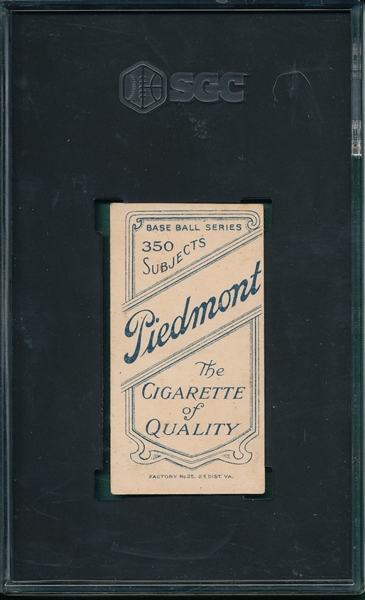 1909-1911 T206 Starr Piedmont Cigarettes SGC 4.5