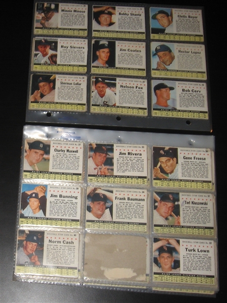 1961 Post Cereal Partial Set (114) W/ Mays, Aaron & Mantle 
