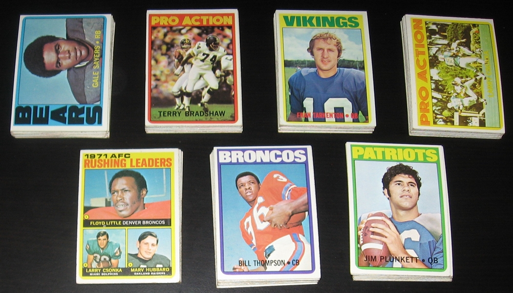 1972 Topps Football Partial Set (140) W/ Griese PSA 8