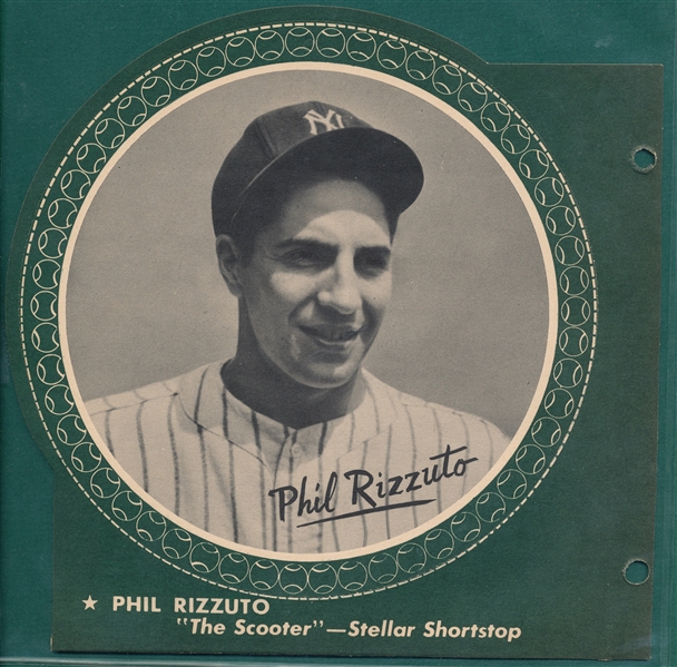 1950 All-Star Pin Ups Phil Rizzuto