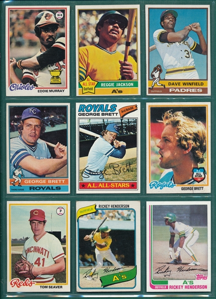 1976-82 Topps Lot of (9) W/ Murray & Henderson, Rookies