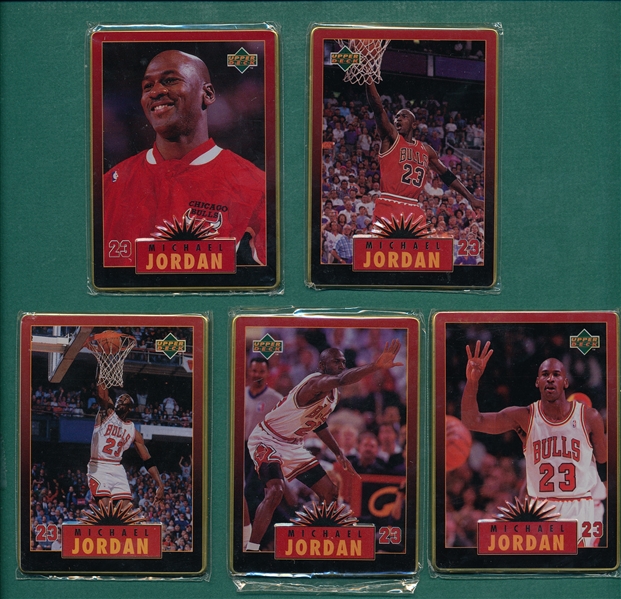 1996 Upper Deck Michael Jordan Metal Card Set (5)