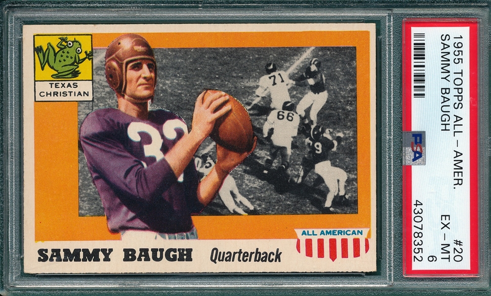 1955 Topps All American Football #20 Sammy Baugh PSA 6
