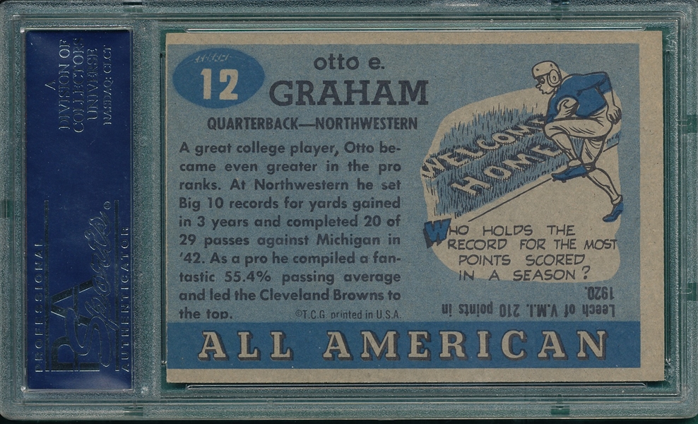 1955 Topps All American Football #12 Otto Graham PSA 6