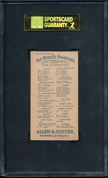1888 N29 McCormack Allen & Ginter Cigarettes SGC 70