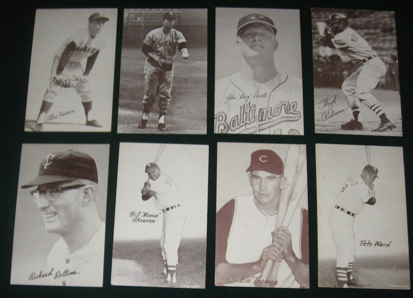 1947-66 Exhibits Lot of (307) W/ Aaron, Mays & Paige