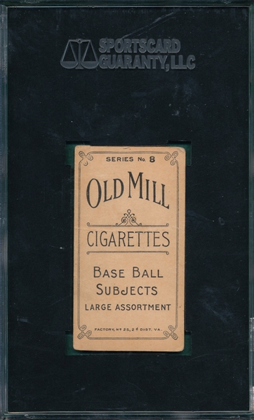 1910 T210-8 Hanks Old Mill Cigarettes SGC 30