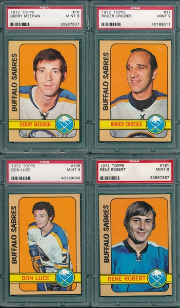  1972 Topps Hockey Lot of (6) W/ #120 Perreault, PSA 9 *Mint*
