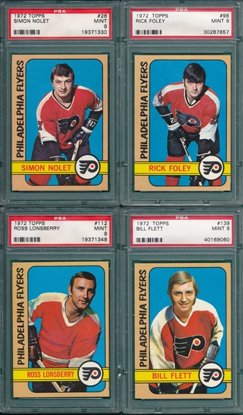  1972 Topps Hockey Lot of (6) W/ #26 Nolet, PSA 9 *Mint*