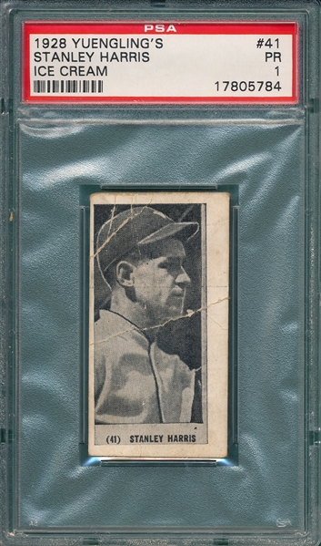 1928 Yuengling's #41 Stanley Harris PSA 1