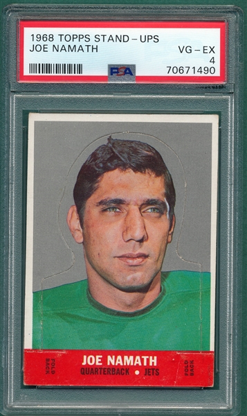 Lot Detail 1968 Topps FB Stand Ups Joe Namath PSA 4