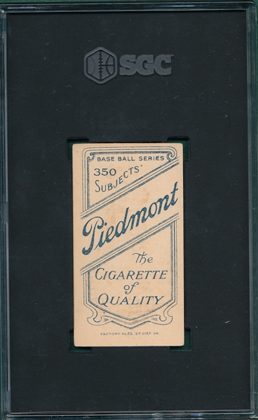 1909-1911 T206 Lake, No Ball, Piedmont Cigarettes SGC 4.5