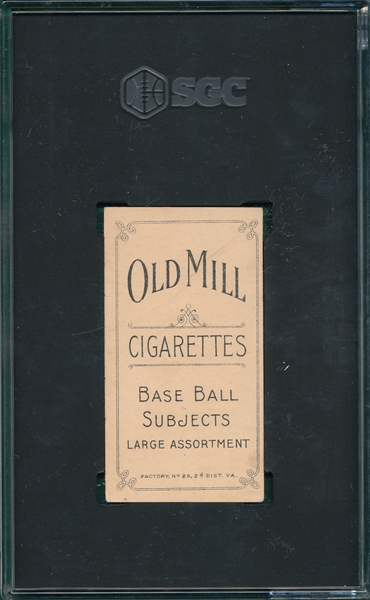 1909-1911 T206 Schlei, Batting, Old Mill Cigarettes SGC 6