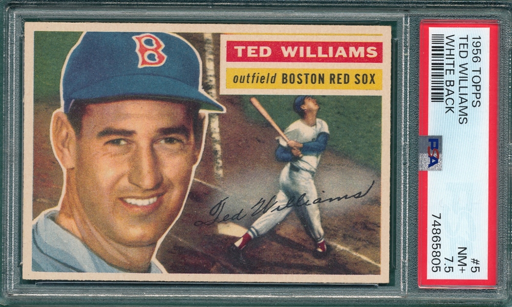 1956 Topps #5 Ted Williams PSA 7.5 *White*