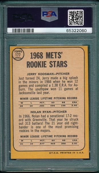 1968 Topps #177 Nolan Ryan PSA 5 *Rookie*