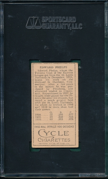1911 T205 Phelps Cycle Cigarettes SGC 60