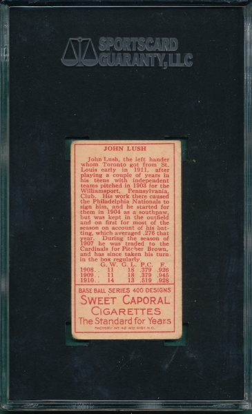 1911 T205 Lush Sweet Caporal Cigarettes SGC 50
