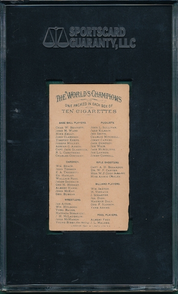 1887 N28 John Clarkson Allen & Ginter Cigarettes SGC Authentic