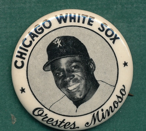 1950s PM10 Orestes Minnie Minoso Chicago White Sox Pin