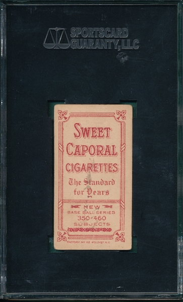 1909-1911 T206 Street, Catching, Sweet Caporal Cigarettes SGC 50