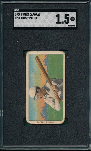 1909-1911 T206 Pattee Sweet Caporal Cigarettes SGC 1.5