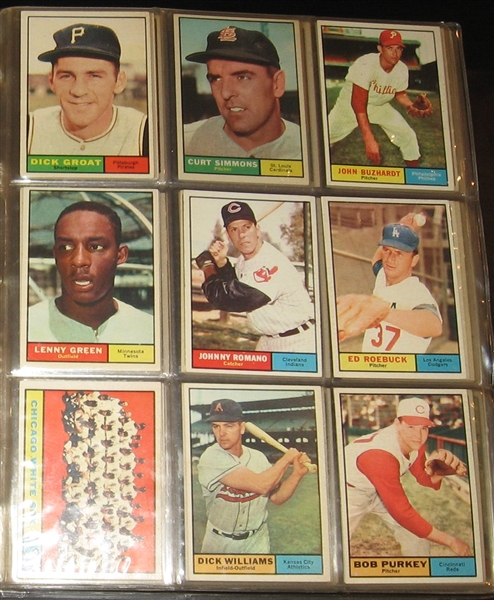 1961 Topps Baseball Near Set (566/587) 