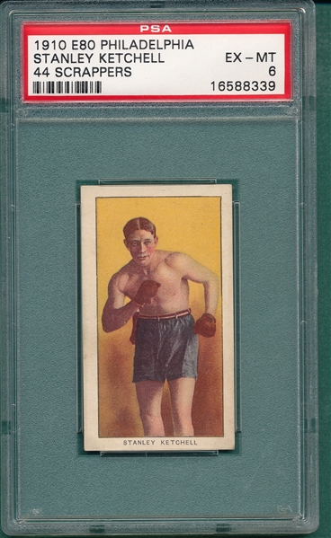 1910 E79 Stanley Ketchell, 27 Scrappers, Philadelphia Caramel Co. PSA 6 *Only One Higher*