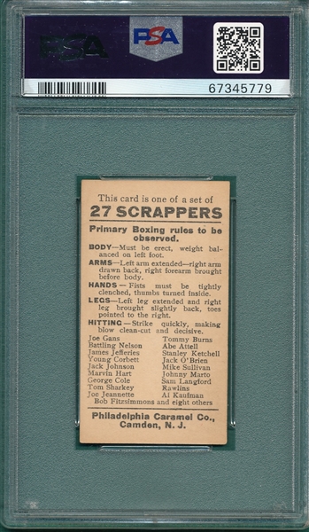 1910 E79 Gans & Nelson, 27 Scrappers, Philadelphia Caramel Co. PSA 4