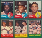1963 Topps Partial Set (555/576) W/ Aaron, Musial & Mays