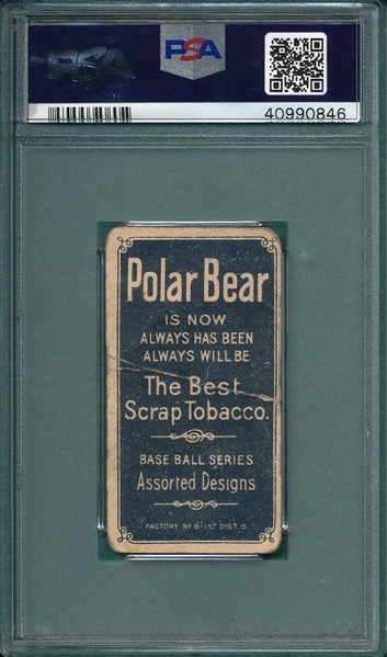 1909-1911 T206 Johnson, Hands at Chest, Polar Bear PSA 1