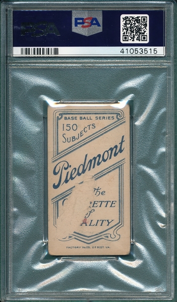 1909-1911 T206 Mathewson, White Cap, Piedmont Cigarettes PSA 1