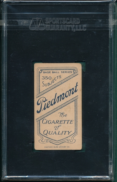 1909-1911 T206 Chance, Yellow Portrait, Piedmont Cigarettes SGC 55