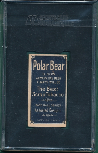 1909-1911 T206 Schlei, Batting, Polar Bear SGC 60
